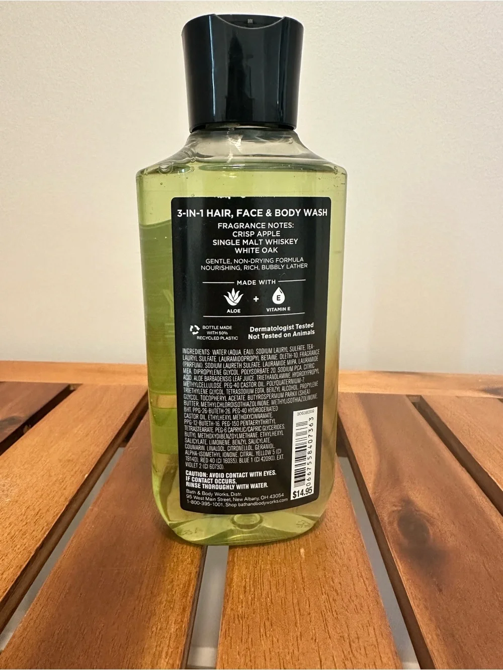 Apple Whiskey Bath & Body Wash - Green